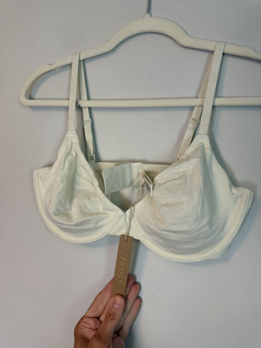 Skims Cotton Jersey T-shirt Bra bone 34DD NWT